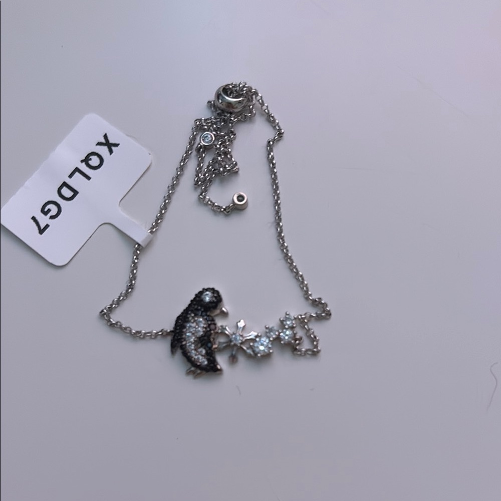 Elegant Silver Penguin Necklace by